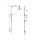 Technical Drawing: Nero Dolce Round Shower Column Set With Slim Hand Pcs Chrome