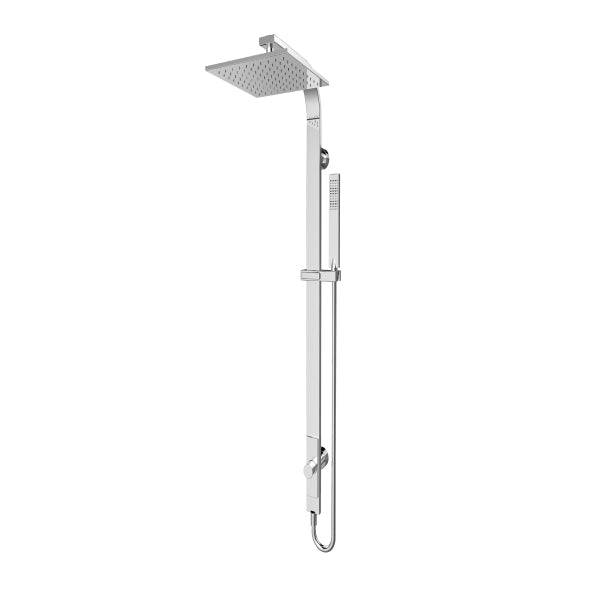 Nero Rain Square Shower Set Single Hose Chrome | The Blue Space