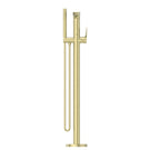 Nero Bianca Floor Standing Bath Mixer Brushed Gold Front View | The Blue Space