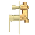 Nero Bianca Shower Mixer With Divertor Brushed Gold Side | The Blue Space