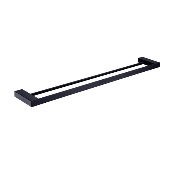 Nero Celia 800mm Double Towel Rail Matte Black | The Blue Space
