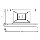 Technical Drawing: Nero Bianca Soap Dish Holder Chrome