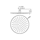 Technical Drawing: Nero 250mm Round Shower Head