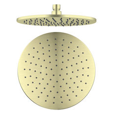 Nero Round Shower Head 250mm Brushed Gold | The Blue Space