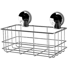 Naleon Ultraloc Large Rectangular Basket in Chrome finish | Naleon bathroom accessories online at The Blue Space