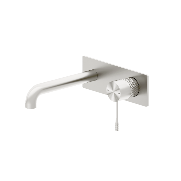 Nero Opal Wall Basin/Bath Mixer Brushed Nickel | The Blue Space