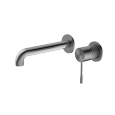 Nero Opal Wall Basin/Bath Mixer Brushed Gunmetal | The Blue Space