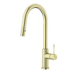 Nero Opal Pull Out Sink Mixer Brushed Gold