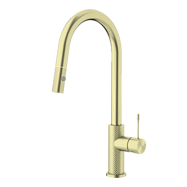 Nero Opal Pull Out Sink Mixer Brushed Gold