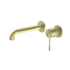Nero Opal Wall Basin/Bath Mixer Brushed Gold | The Blue Space