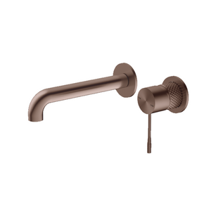 Nero Opal Wall Basin/Bath Mixer Separate Back Plate 185mm Brushed Bronze