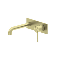 Nero Opal Wall Basin/Bath Mixer Brushed Gold | The Blue Space