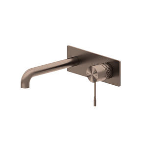 Nero Opal Wall Basin/Bath Mixer 185mm Brushed Bronze