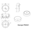 Technical Drawing: Georgia Stone Basin 360mm