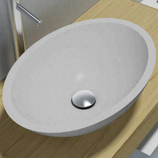 Pearl Stone Basin 500mm in Matte White finish | The Blue Space
