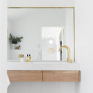 Caroma Invisi Series II Round Dual Flush Plate & Buttons Brushed Brass - The Blue Space Real Reno
