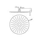 Technical Drawing: Nero 300mm Round Shower Head