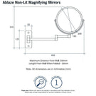 Technical Specification: Thermogroup Ablaze Magnifying Mirror 1x & 5x Mag