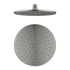Nero Round Shower Head 250mm - Gun Metal Grey online at The Blue Space