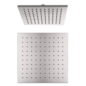 Nero Square Shower Head 250mm - Brushed Nickel