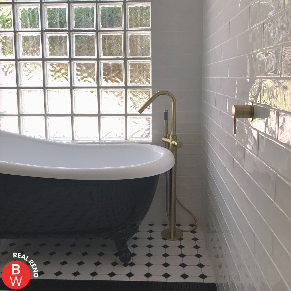 Modern National Free Standing Bath Mixer Brushed Bronze | The Blue Space Real Reno