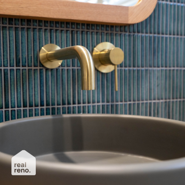 Meir Tiger Bronze Round Curved Wall Spout 200mm - The Blue Space Real Reno