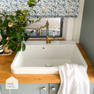 Turner Hastings Ravine 66 x 51 Fine Fireclay Inset Sink - The Blue Space Real Reno