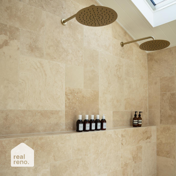 Caroma 415mm Right Angled Shower Arm - Brushed Brass