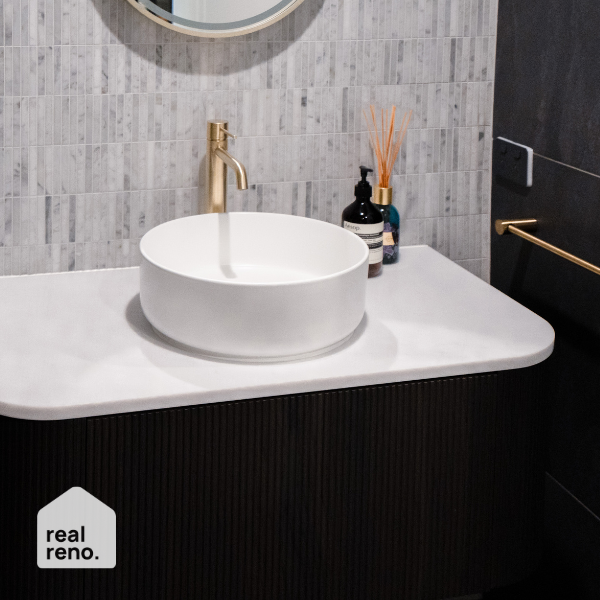 Phoenix Vivid Slimline Hand Towel Rail Brushed Gold - The Blue Space Real Reno