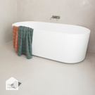 Phoenix Vivid Slimline Wall Basin/Bath Set 230mm Curved - Brushed Nickel Online at The Blue Space Real Reno