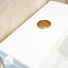 Caroma Urbane II Cistern Flush Button Brushed Brass - The Blue Space Real Reno