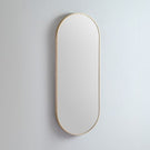 Remer Modern Oblong 1210mm aluminium framed mirror in Brushed Brass - The Blue Space