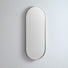 Remer Modern Oblong 1210mm aluminium framed mirror in Brushed Nickel - The Blue Space