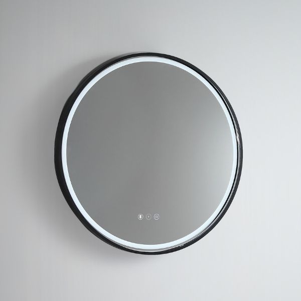 Remer Sphere Smart Mirror Aluminium Frame Matt Black - The Blue Space