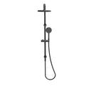 Clark Round Rail Shower with Overhead - Matte Black 3D Model - The Blue Space