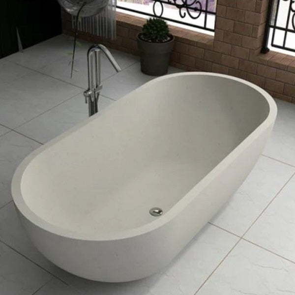 Ryese Stone Bath 1600 in Matte White finish | The Blue Space