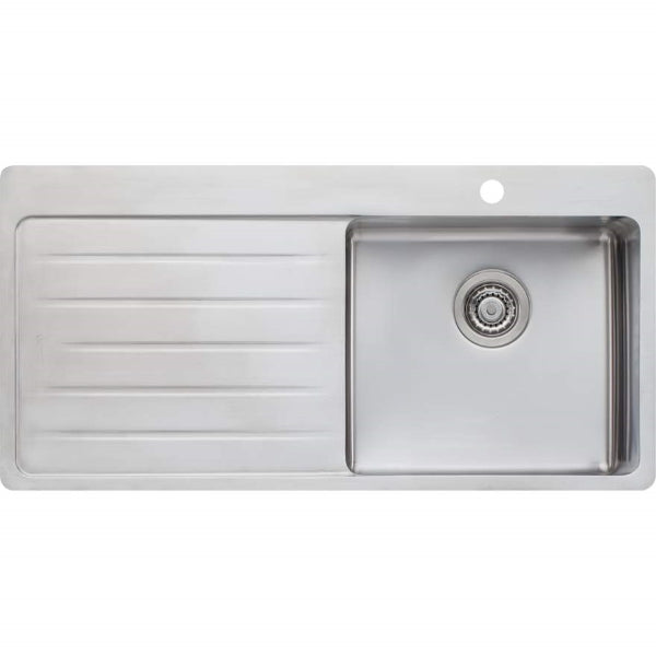 Oliveri Sonetto single bowl topmount sink L/H drainer 1TH - The Blue Space