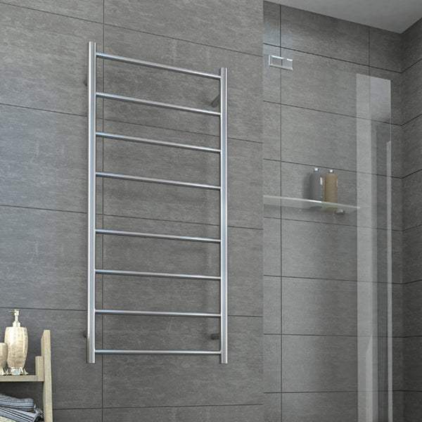 Thermogroup 8 Bar Thermorail Heated Towel Ladder 530 x 1120 x 122 - Brushed SS lifestyle image