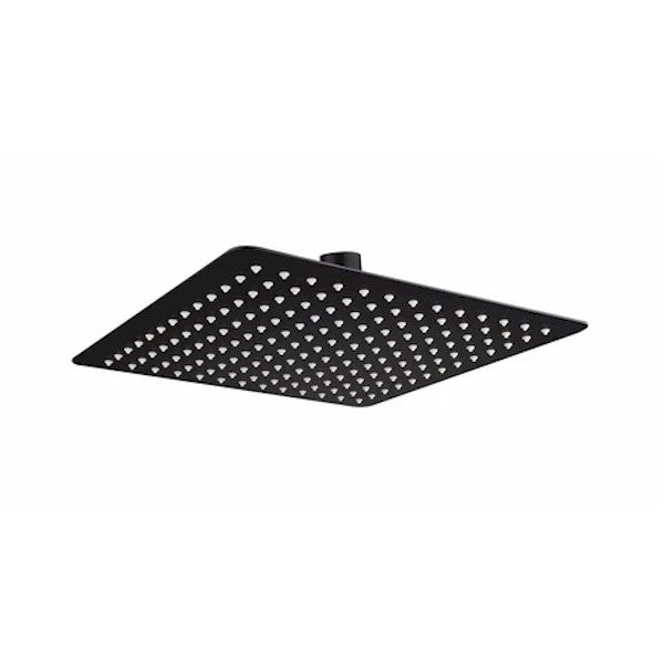 Square Rain Shower Head Stainless Steel 300 x 300mm Black