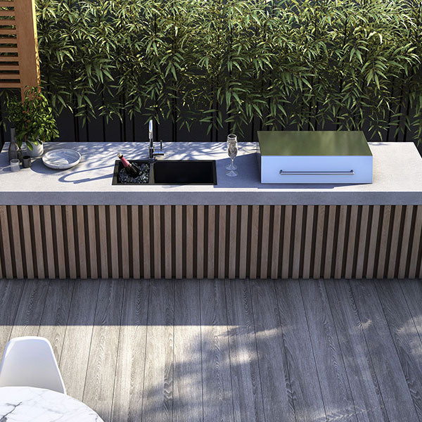 Outdoor Kitchen featuring the Seima Oros 822 Kitchen Sink Black online at The Blue Space
