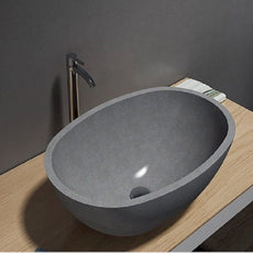 Sussana Stone Basin 530mm in Charcoal finish | The Blue Space