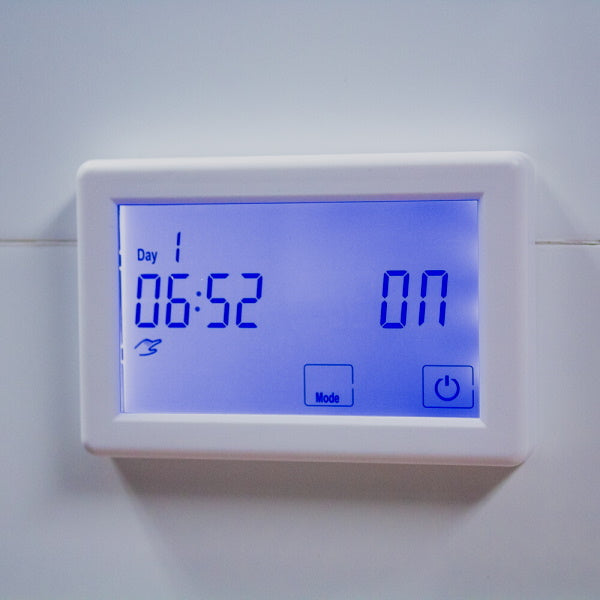 Radiant Touchscreen Thermostat - White Horizontal | The Blue Space