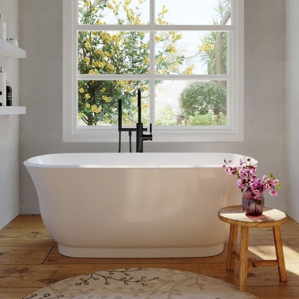 BelBagno Baden Freestanding Bath White - The Blue Space