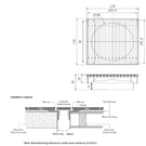 Forme Square Mesh Waste Technical Drawing - The Blue Space