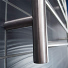 Radiant Round 6 Bar Non Heated Rail 700mmx830mm Brushed Stainless Steel - The Blue Space