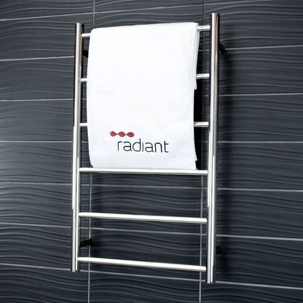 Radiant Round 6 Bar Non Heated Rail Polished Stainless Steel - The Blue Space
