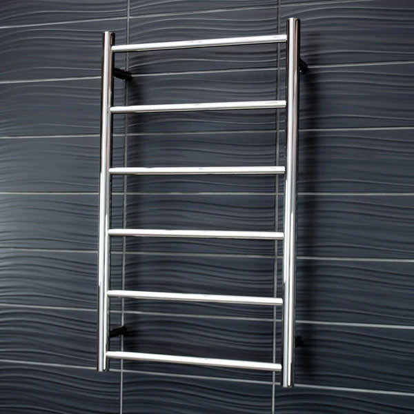 Radiant Round 6 Bar Non Heated Rail Polished Stainless Steel