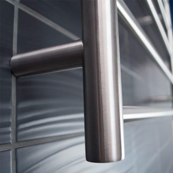 Radiant Round 7 Bar Non Heated Rail 700mmx1130mm Brushed Stainless Steel - The Blue Space