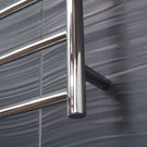 Radiant Round 8 Bar Heated Rail 750mmx750mm Polished Stainless Steel - The Blue Space