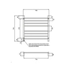 Radiant Round 8 Bar Heated Rail 750mmx750mm Technical Drawing - The Blue Space